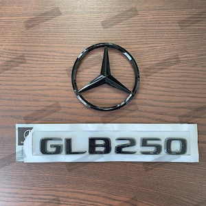 Gloss Black GLB250 Emblem Badge Truck Sticker For Mercedes Benz X247 Adhesive