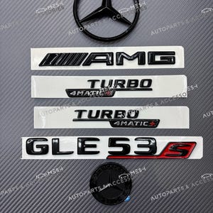 Gloss Black GLE53 s AMG Trunk Tailgate Logo Decal Badge Emblem For Mercedes Benz W167