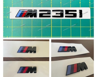 Gloss Black M235i Set M Fender Trunk Sticker Decal Badge Emblem For BMW 235i  2 series 2-series F22 F44