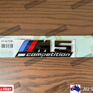 BMW M5 Wettbewerb glänzend Schwarz Abzeichen Emblem Kofferraum Aufkleber F90 G90 F10 E60