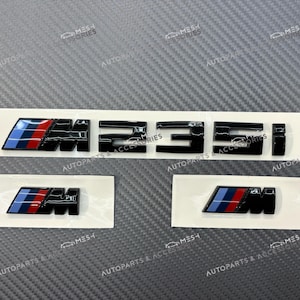 Gloss Black M235i Set M Fender Trunk Sticker Decal Badge Emblem For BMW 235i  2 series 2-series F22 F44