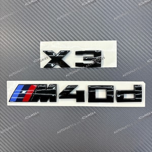 Gloss Black X3 M40d Badges Package For BMW X3 G01 F25 Custom Gift