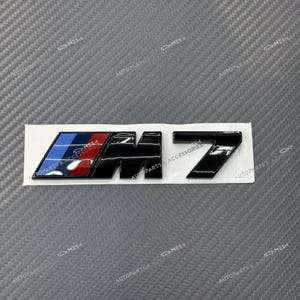 Gloss Black BMW M7 Trunk Tailgate Sticker Badge Emblem