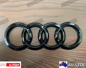 Gloss Black A3 S3 Front Badge Emblem Sticker Decal Front Rings For Audi A3 S3 RS3 (MY21+)