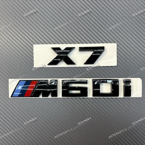 Gloss Black X7 M60i Badges Package For BMW X7 G07 Custom Gift