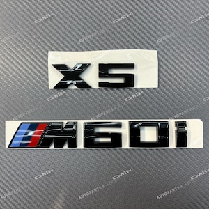 Gloss Black X5 M60i Badges Package For BMW X5 G05 F15 Custom Gift