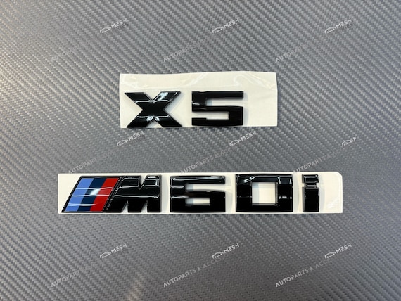 バッチx5 グロスブラック X5 M60i バッジ パッケージ BMW X5 G05 F15 カスタム