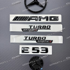 Glanzend Zwart E53 AMG Kofferbak Achterklep Sticker Decal Badge Embleem Voor Mercedes Benz W213
