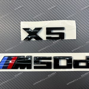 Gloss Black X5 M50d Badges Package For BMW X5 G05 F15 Custom Gift