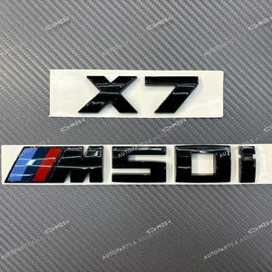 Gloss Black X7 M50i Badges Package For BMW X7 G07 Custom Gift