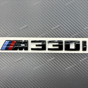 Gloss Black M330i Trunk Tailgate Sticker Decal Badge Emblem For BMW 330i 3 series F30 F31 G20 G21