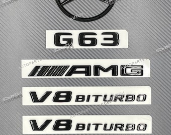 Gloss Black G63 Badges Package For Mercedes G63 W463 AMG