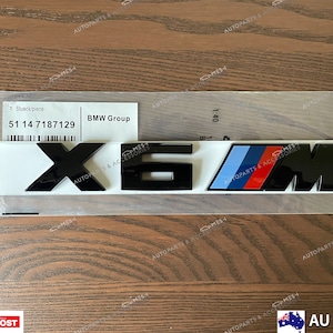 Gloss Black X6 X6M Trunk Tailgate Sticker Badge Emblem For BMW E71 F86 F96 F16 G06
