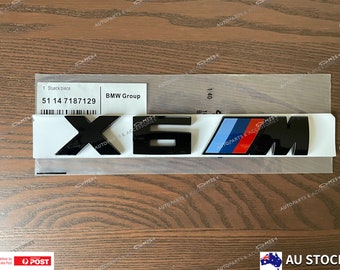 Gloss Black X6 X6M Trunk Tailgate Sticker Badge Emblem For BMW E71 F86 F96 F16 G06