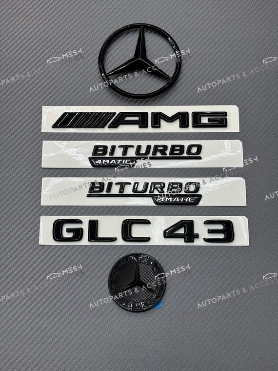 グロスブラック GLC43 エンブレムバッジ トランクステッカー