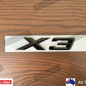 Gloss Black X3 Trunk Tailgate Sticker Badge Emblem For BMW E83 F25 G01
