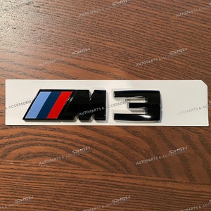 Glanzschwarzer M3-Kofferraum-Aufkleber, Abzeichen, Emblem für BMW M3 E46 E90 E92 E93 F80 G80 G81