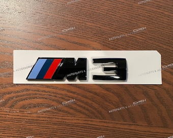 Gloss Black M3 Trunk Sticker Decal Badge Emblem For BMW M3 E46 E90 E92 E93 F80 G80 G81