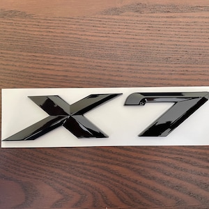 Gloss Black X7 Trunk Tailgate Sticker Decal Badge Emblem For BMW G07