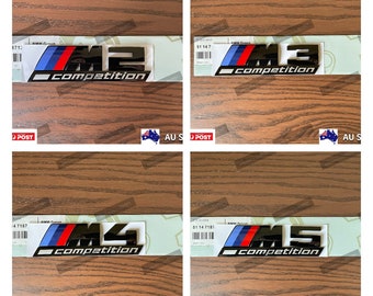 Gloss Black Badge Emblem For BMW M2 M3 M4 M5 Competition Trunk Sticker Decal F87 F80 G80 G81 F82 F83 G82 G83 F90