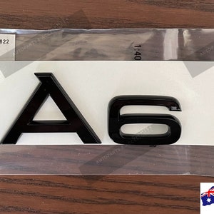 Gloss Black A6 Boot Trunk Tailgate Emblem Badge Sticker Decal For  Audi A6