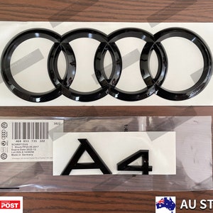 Gloss Black A4 Rear Set Boot Trunk Emblem Badge For Audi A4