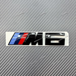 グロスブラック BMW M6 トランク テールゲート ステッカー バッジ エンブレム F06 F12 F13 | E63 E64