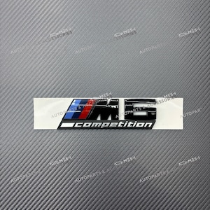 M6 Competition Gloss Black Badge Emblem Trunk Sticker Decal For BMW F90 G90 F10 E60