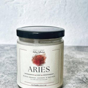 Aries Crystal Candle | Aromatherapy, Crystal Zodiac Candle