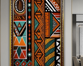 African American Culture Wall Art, African Culture Wall Decor, Wall Symbol Canvas Painting, Abstract Canvas Wall Art, Africa Wall Art, Gift