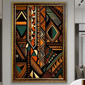 African American Culture Wall Art, African Culture Wall Decor, Wall Symbol Canvas Painting, Abstract Canvas Wall Art, Africa Wall Art, art