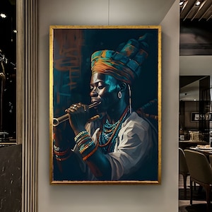 African American Culture Wall Art, African Culture Wall Decor, Tribal Canvas Painting, Woman Canvas Wall Art, African Wall Art, Women&#39;s Art