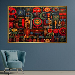 African Patterns Wall Art, Afro American Culture, Home Decor, Fashion wall Art, Wall Art, african Canvas Painting, Office art, african Gift