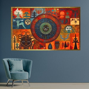 African Culture Canvas Art: Luxury Homa Wall Decor