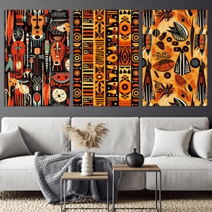 African American Culture, African symbols Wall Art, Ancient wall art, African Culture Decor, Abstract Wall Symbols, Home Decor, Abstract art
