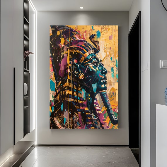 egyptian gods art historical egypt abstract egyptian art  cultural wall decor spiritual art large wall decor contemporary art modern unique