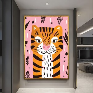 Söta djurkonst barnrumsdekor set med 3 konstgåvor för barn modern canvastekor modern unik väggkonst presenter väggbonader heminredning bild 3