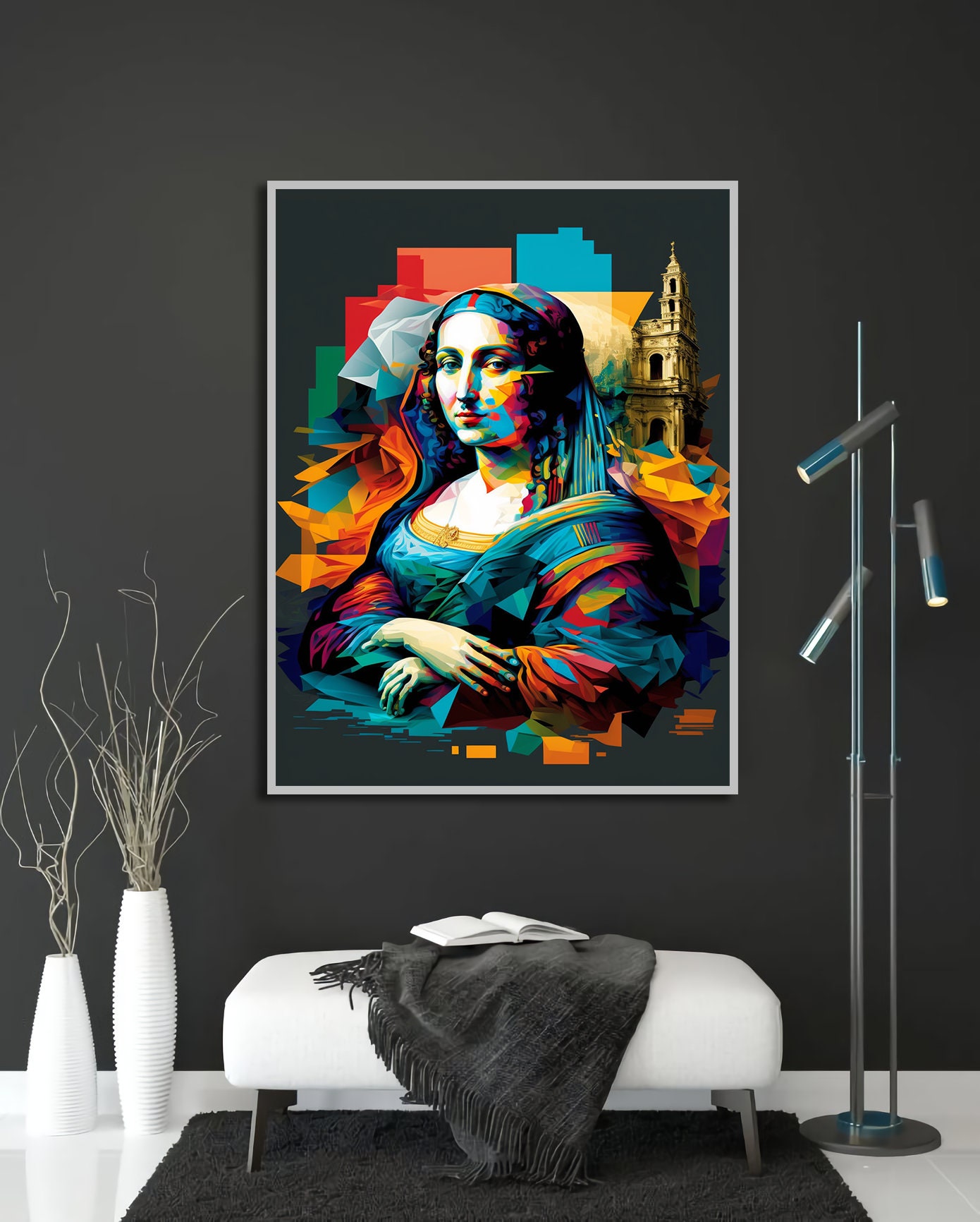 Modern Monalisa Art Monalisa Color Wall Print Monalisa Wall Etsy