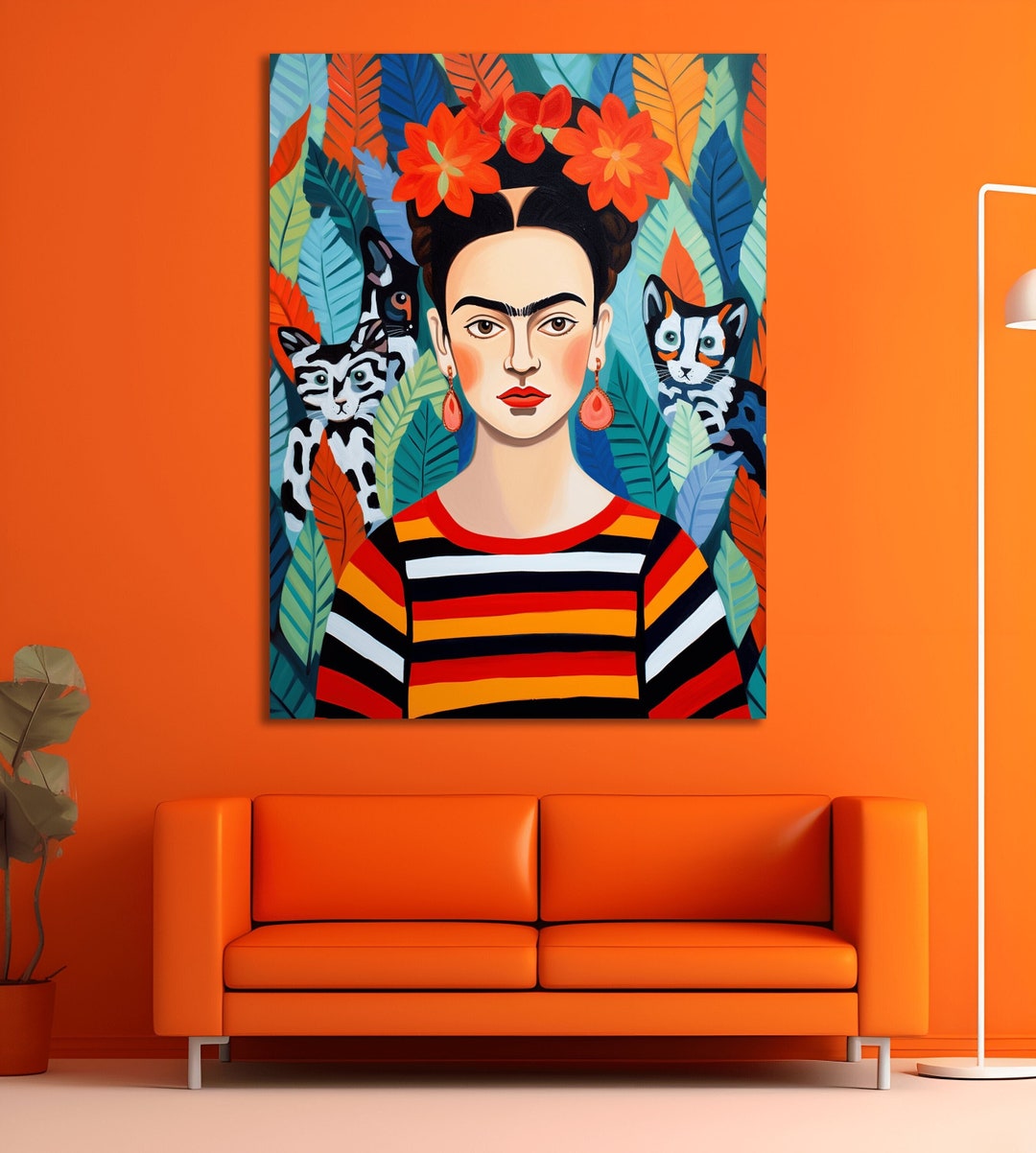 Henry Matisse Style Frida Kahlo Wall Art Frida Kahlo Wall Etsy