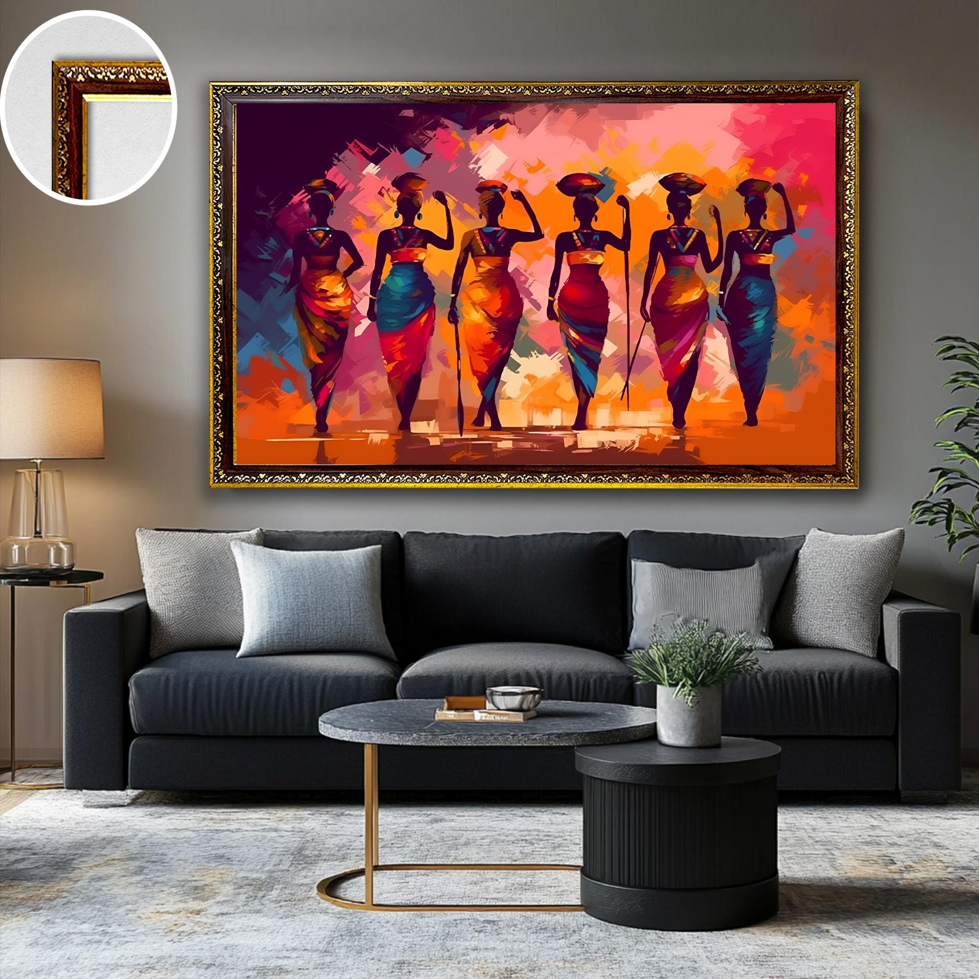 African American Culture Wall Art, African Culture Wall Decor, Local Women Wall Art, Abstract Canvas Wall Art, African Wall Art, Gift, Art