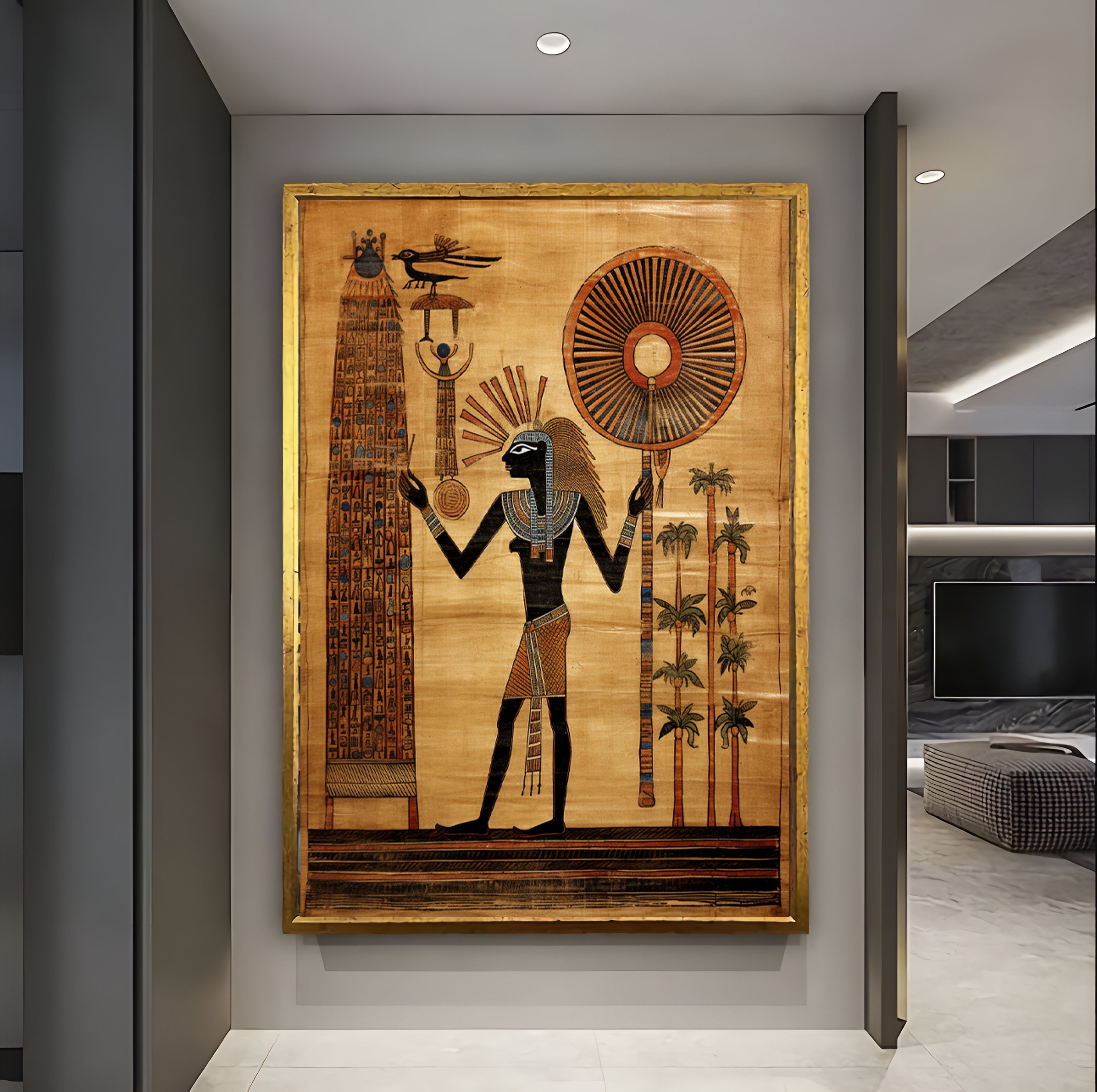 Sun God RA Wall Decor Egyptian God Wall Decor Egyptian Etsy