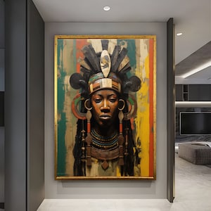 African Symbol Tribe Wall Decor, African Tribe Wall Art, African American Culture Wall Decor, Famous Wall Decor, Fashion Wall Art, Wall art