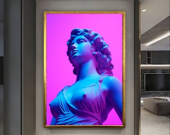 Aphrodite Göttin Wandkunst, Amor Wanddekor, Wanddekor der griechischen Mythologie, feministische Wanddekoration, Wohnkultur, Bürodeko, Wandkunst, Haus Geschenk