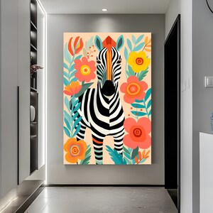 Söta djurkonst barnrumsdekor set med 3 konstgåvor för barn modern canvastekor modern unik väggkonst presenter väggbonader heminredning bild 4