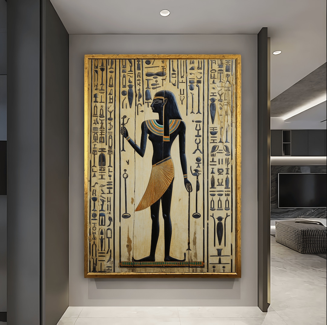 Egyptian Wall Art, Goddess Wall Decor, Egyptian Mythology, Egyptian ...