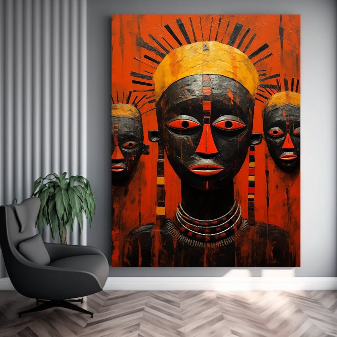 Abstract African American Culture Wall Art, Abstract African Wall Art