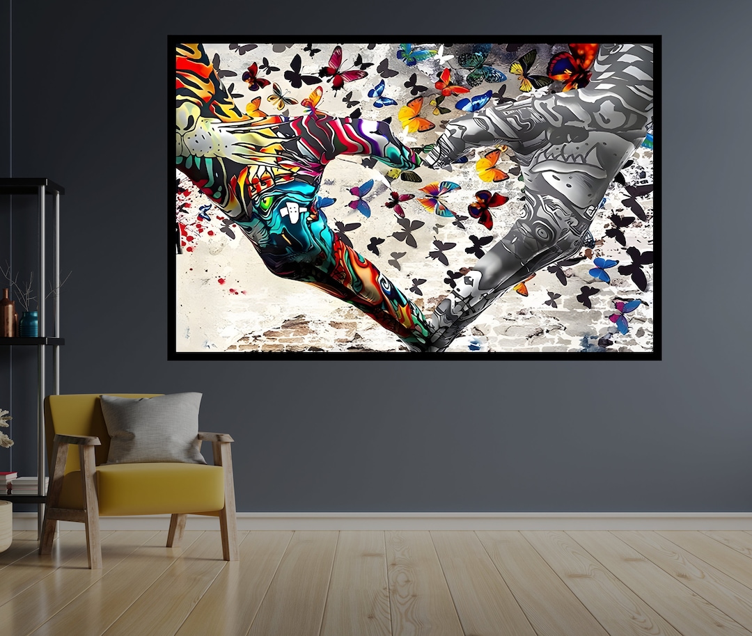 Banksy Wall Decor Banksy Living Room Canvas Valentine's - Etsy