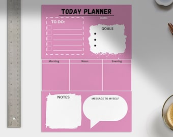 Today planner | Daily Planner Printable | A4 Today planner | 3 colors Daily Planner
