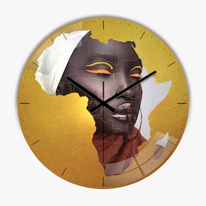 Personalized Wall Clock Africa • Clock Gift • Decorative Wall Clock • Cool Clocks • African Art