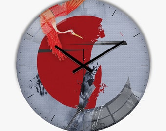 Personalized Wall Clock Japanese • Clock Gift • Decorative Wall Clock • Cool Clocks • Japanese Wall Art
